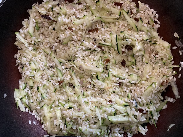 Creamy zucchini risotto. Photo: Andrea