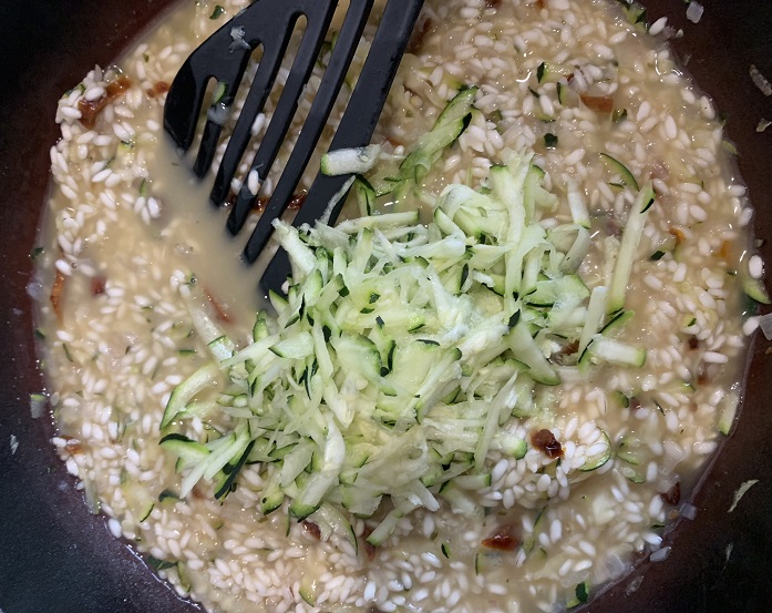 Creamy zucchini risotto. Photo: Andrea