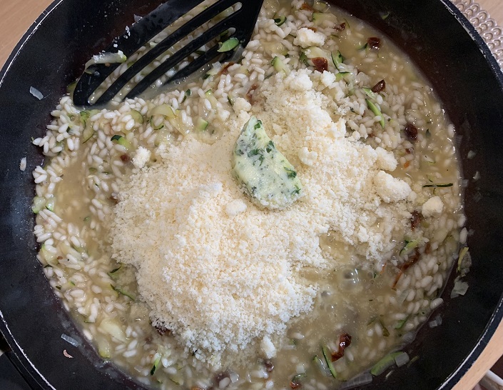 Creamy zucchini risotto. Photo: Andrea